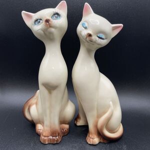 Vintage Mid Century Modern Siamese Cat Figurines
